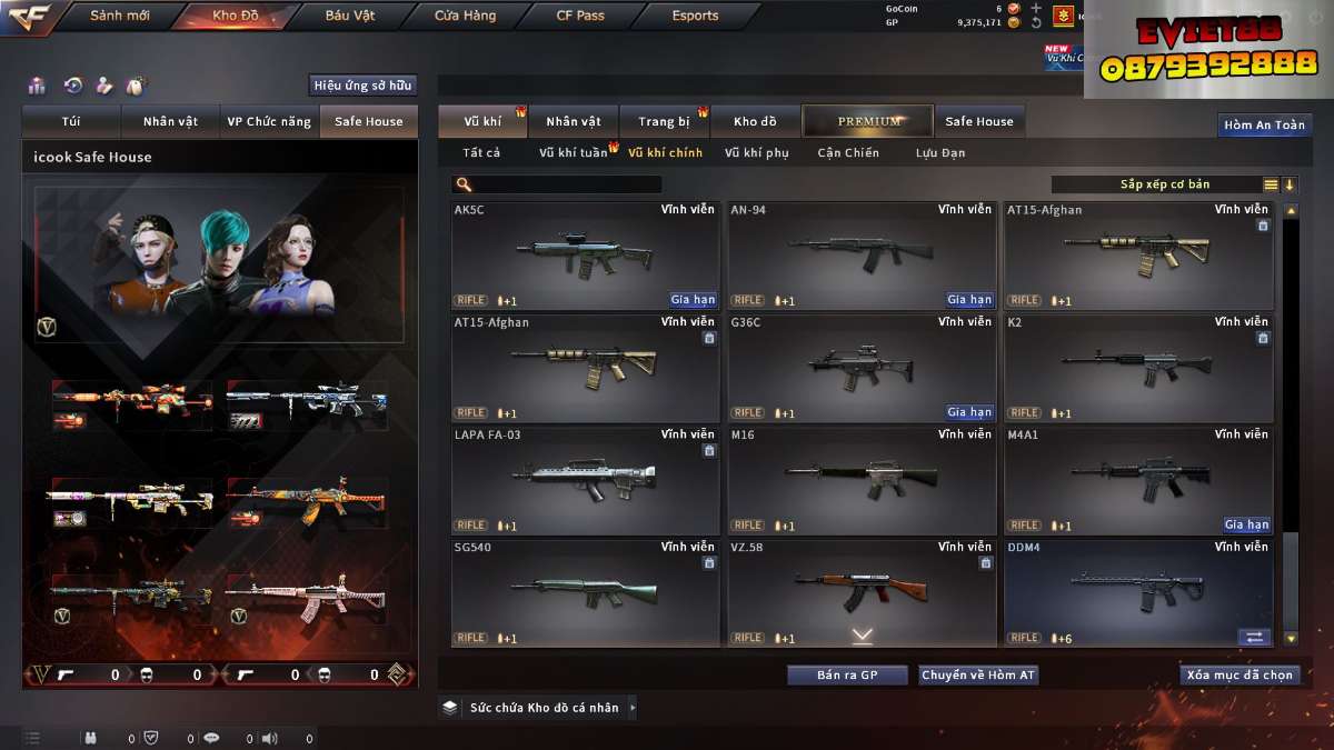shop acc cf uy tin gia re